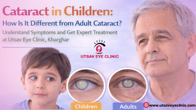 Cataract in Children: How Is It Different from Adult Cataract? Understand Symptoms and Get Expert Treatment at Utsav Eye Clinic in Kharghar